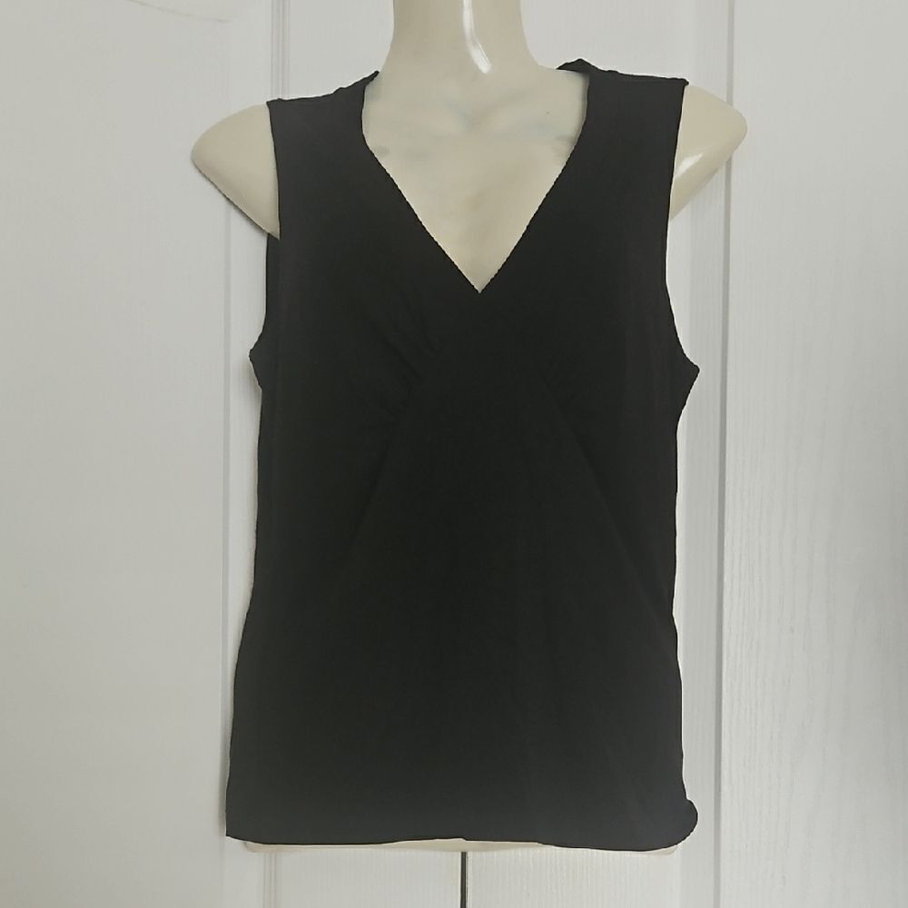 Club Monaco Black Fitted Sleeveless Tank Top